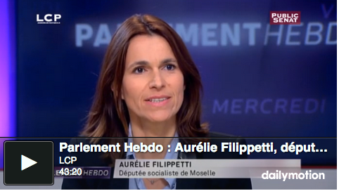 Aurélie Filippetti sur Parlement Hebdo