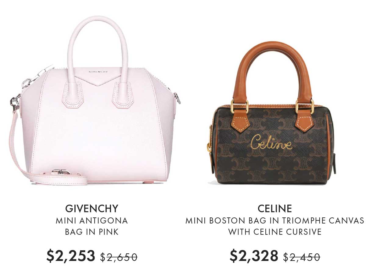 mini boston bag in triomphe canvas with celine cursive