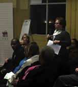 Neighborhood activist Barb Lester speaks out against house painters creating lead hazards by not working lead-safe.