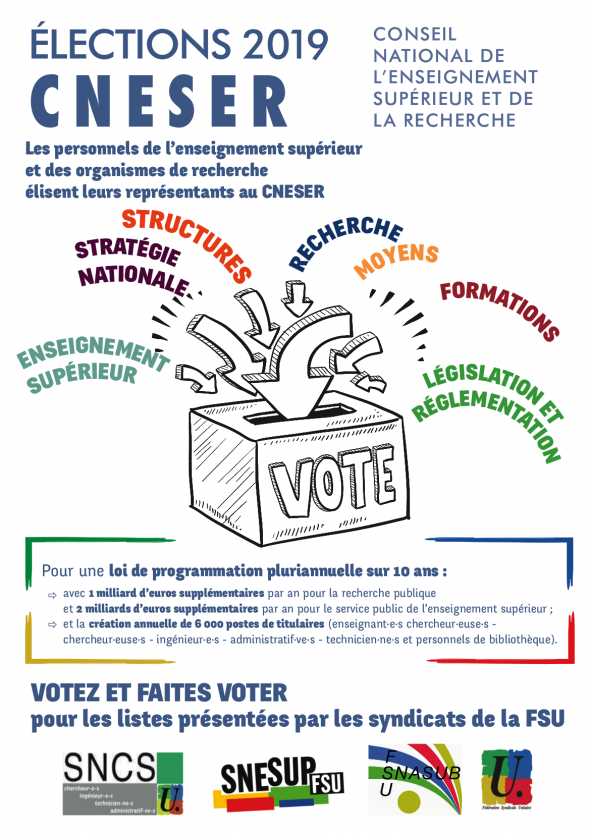 Affiche élections CNESER 2019