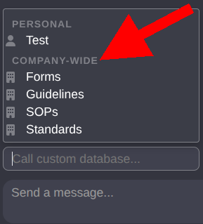 Database Selection Step 1