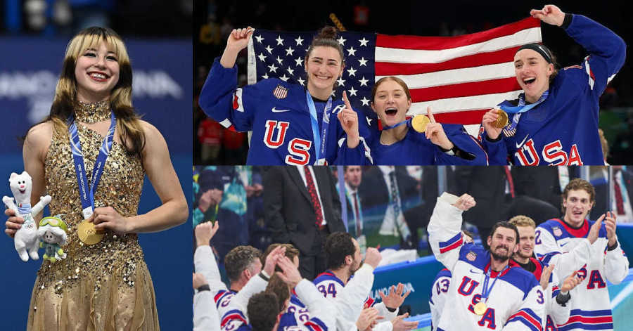Gold Medal Winners - Alysa Liu and the Men's and Women's US Hockey Teams