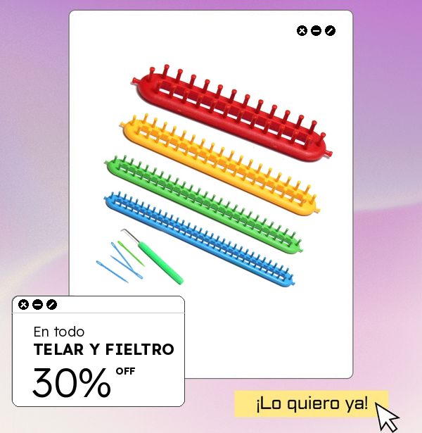 Telar y fieltro con 30%