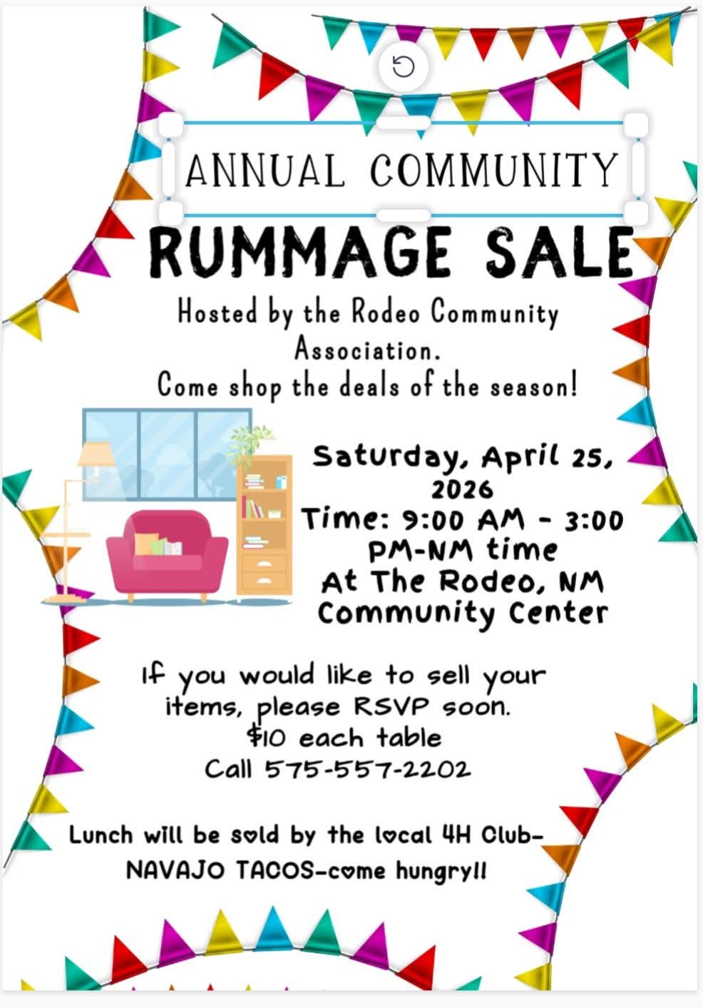 Annual Community Rummage Sale