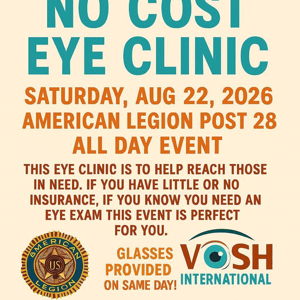No Cost Eye Clinic flyer