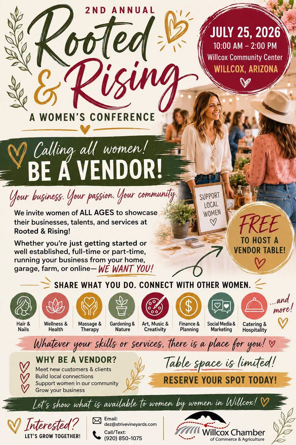 Rooted and Rising Women's Conference flyer