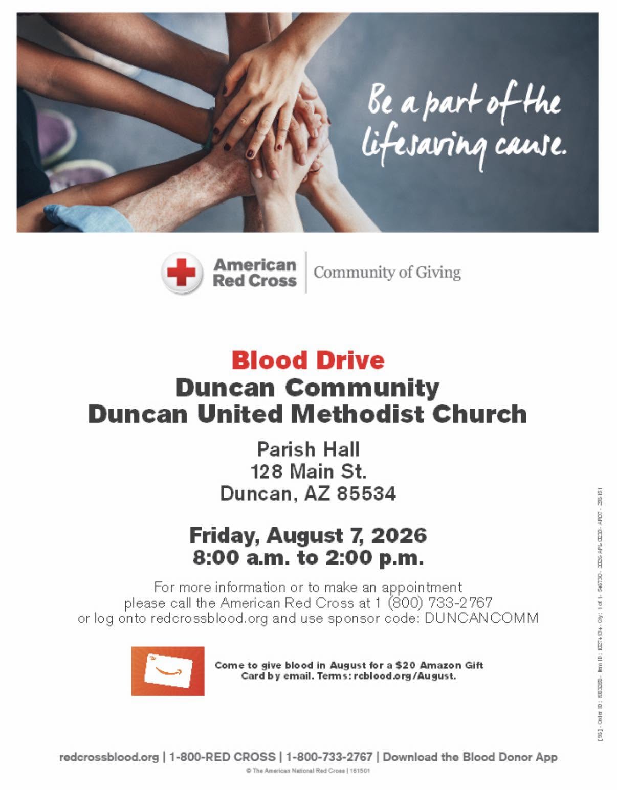 Red Cross Blood Drive flyer
