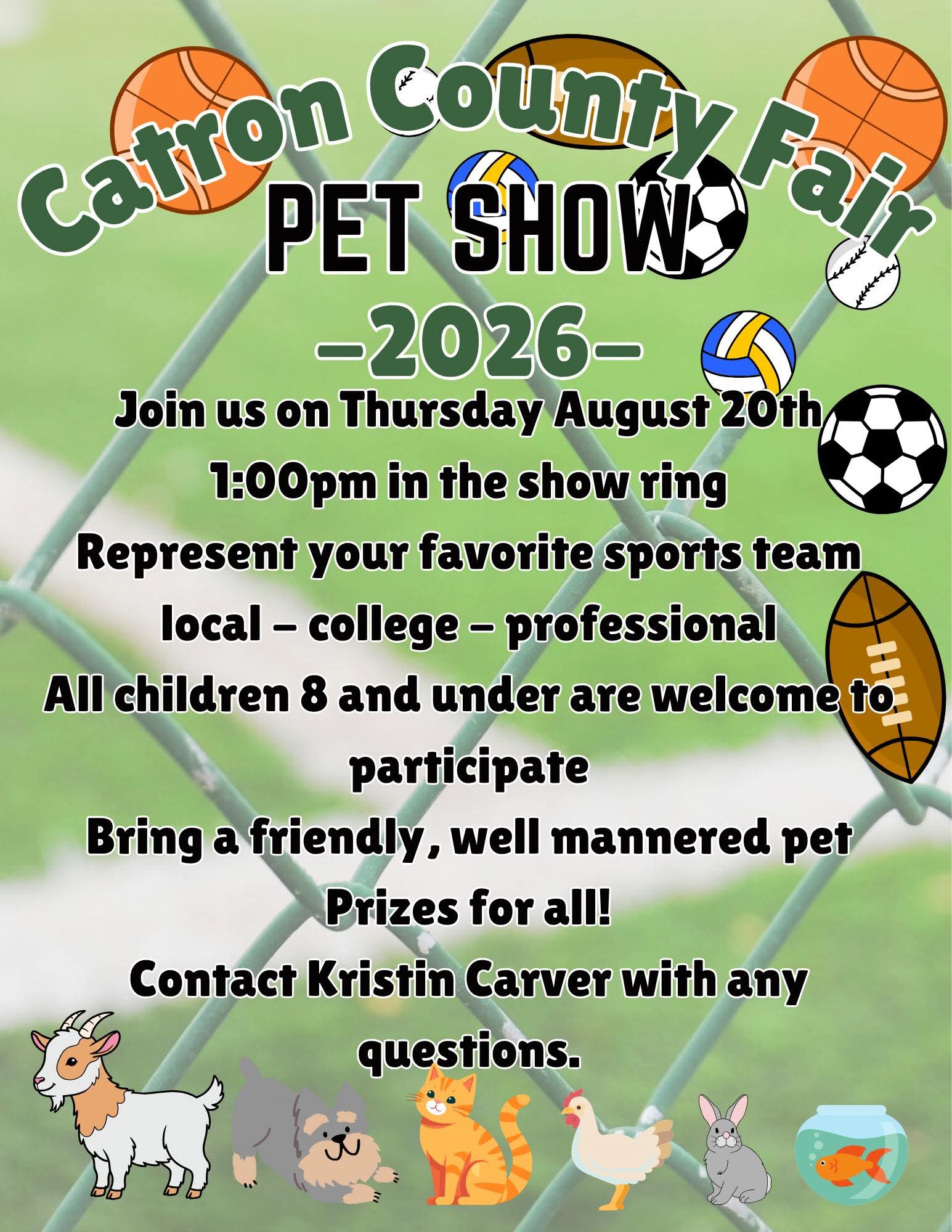 Catron County Fair Pet Show flyer