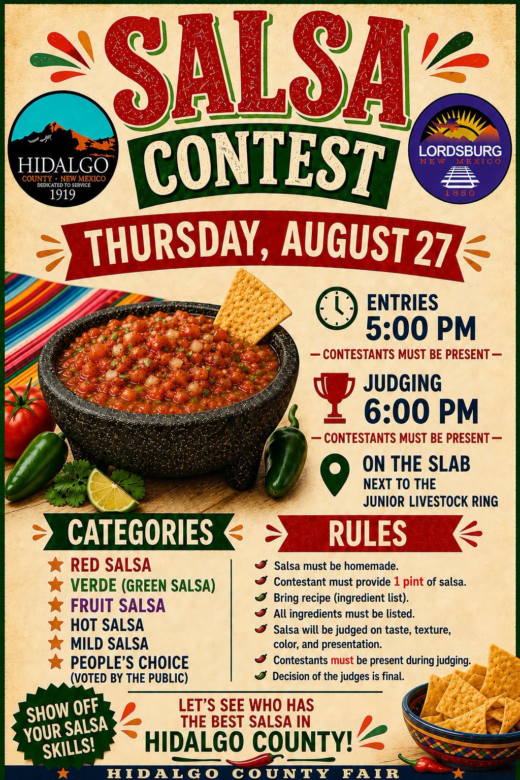 Hidalgo County Fair Salsa Contest flyer