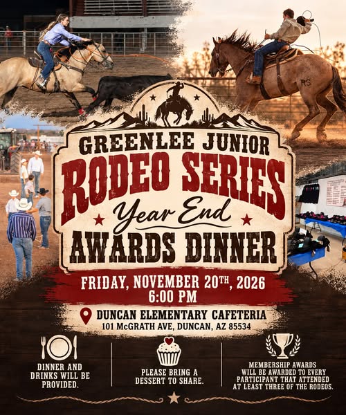 Greenlee Jr Rodeo Series Awards Dinner flyer