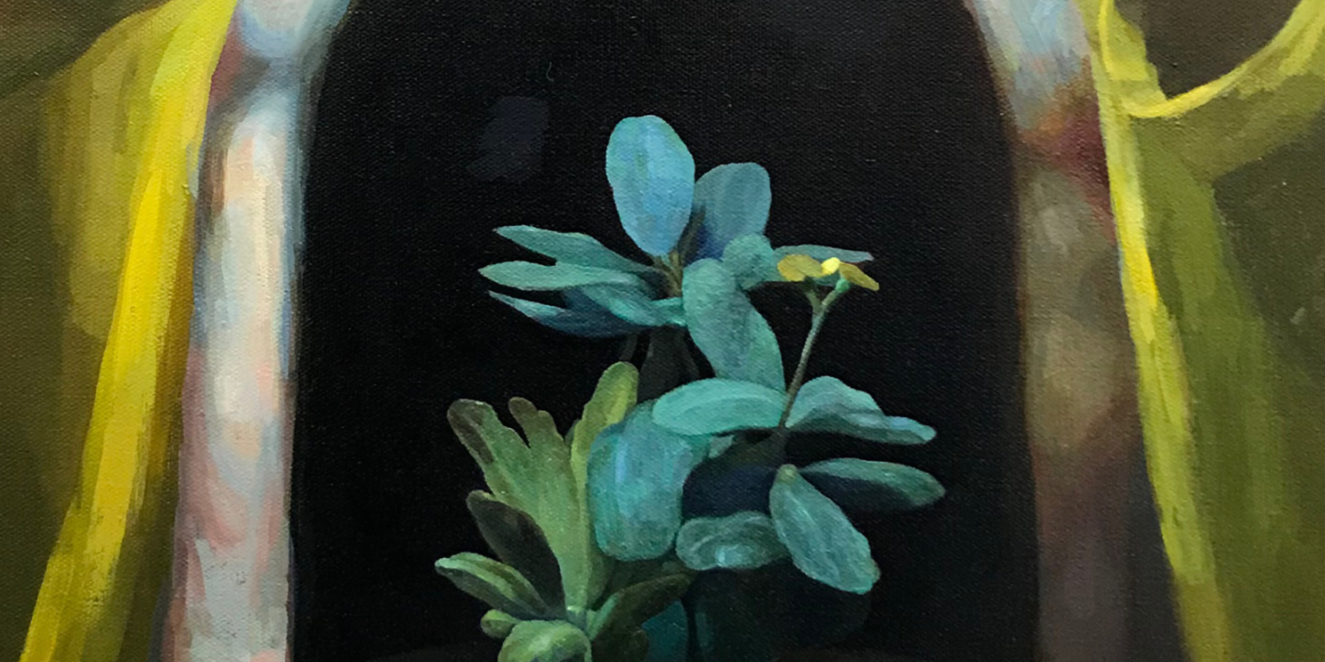 Detail of a painting called: Orisons, Yellow