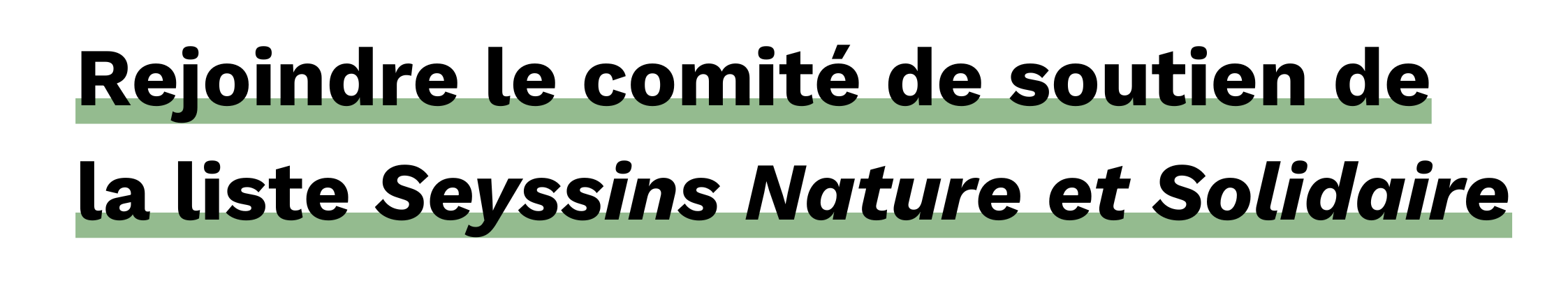 Rejoindre le comité de soutien de la liste Seyssins Nature et Solidaire dans le cadre des élections municipales de Seyssins 2026