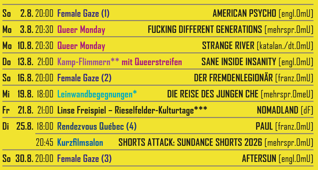 Termine Juni und Juli