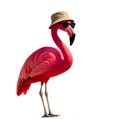 Coco le flamant rose, mascotte de Kopains