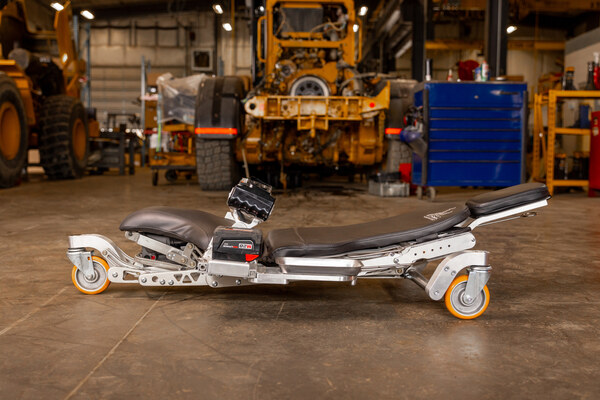 Human Hoist Chair — flat recline position for under-aircraft work