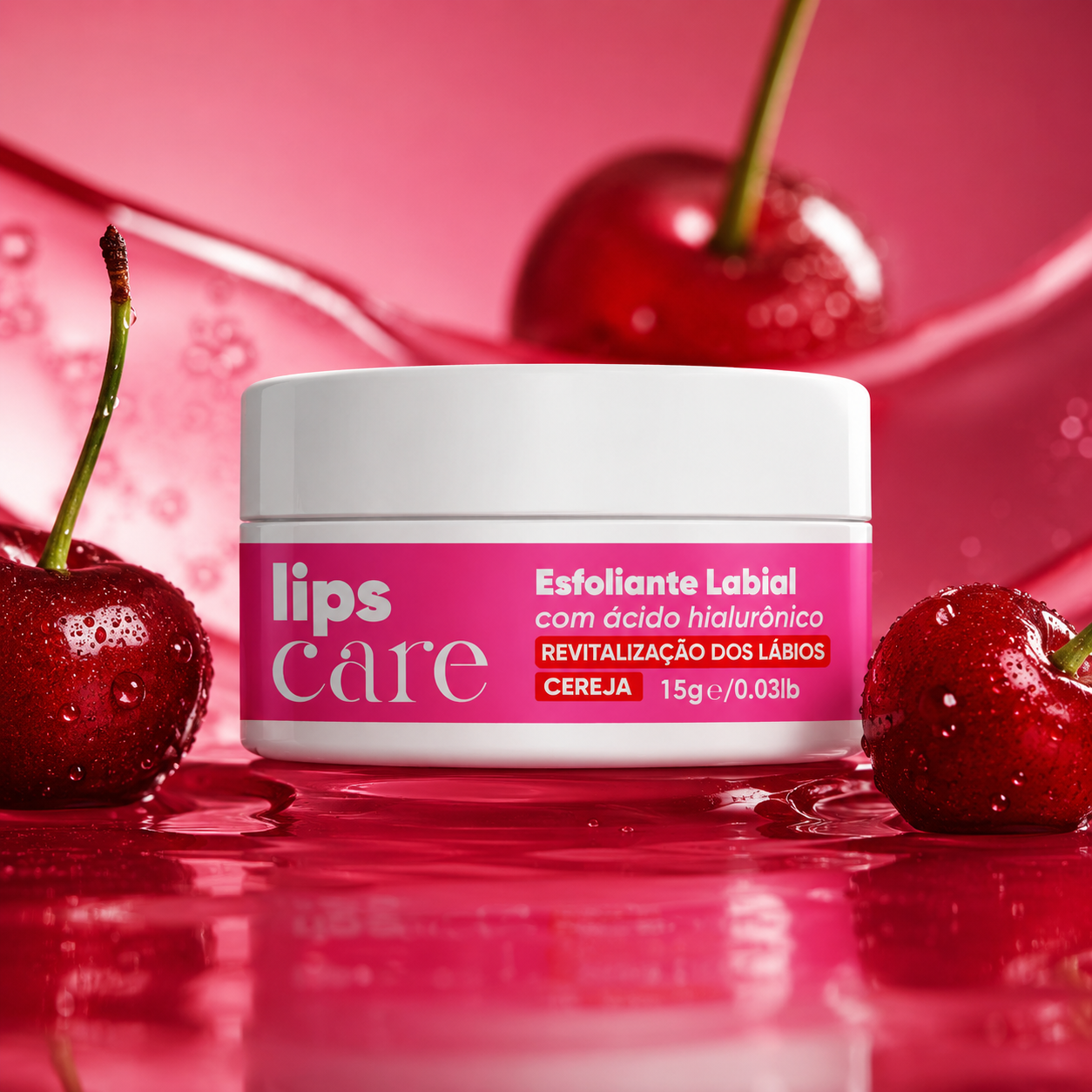 Esfoliante Labial de Cereja Lips Care Smart GR