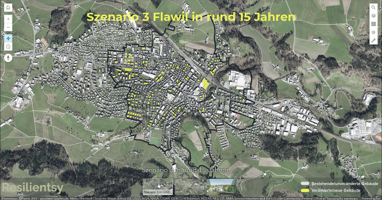 Ortsplanung Flawil, 4D-Szenario