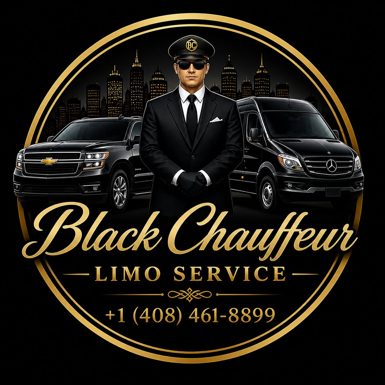 Black Chauffeur Limo Service — Call +1 (408) 461-8899