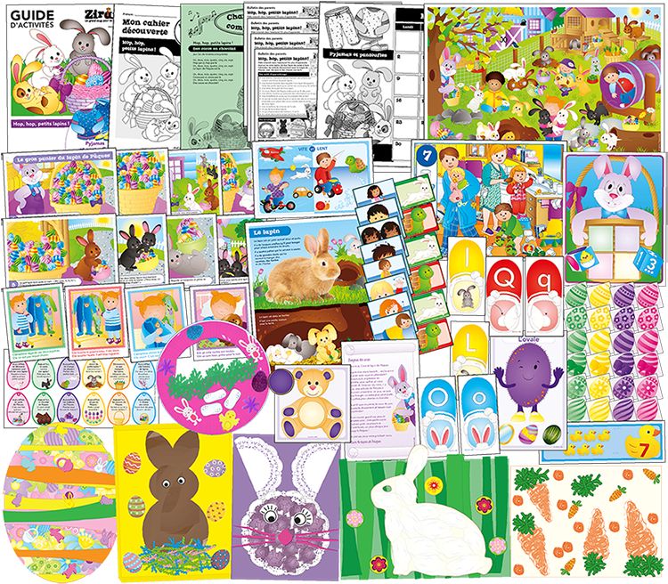 La trousse multi-âge de avril 2025 « Cocos dans le panier » et « Un bon déjeuner ! »