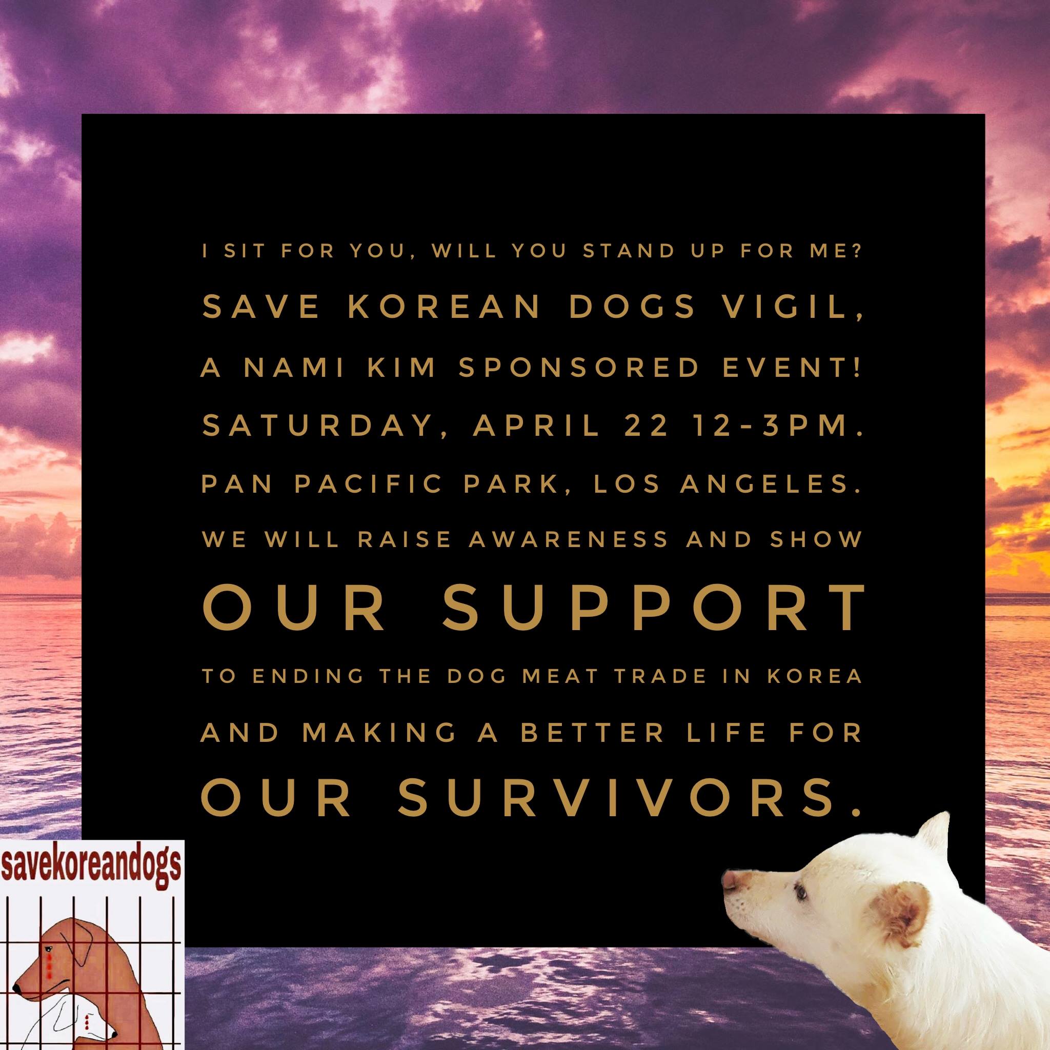Pan Pacific Park / Save Korean Dogs Vigil