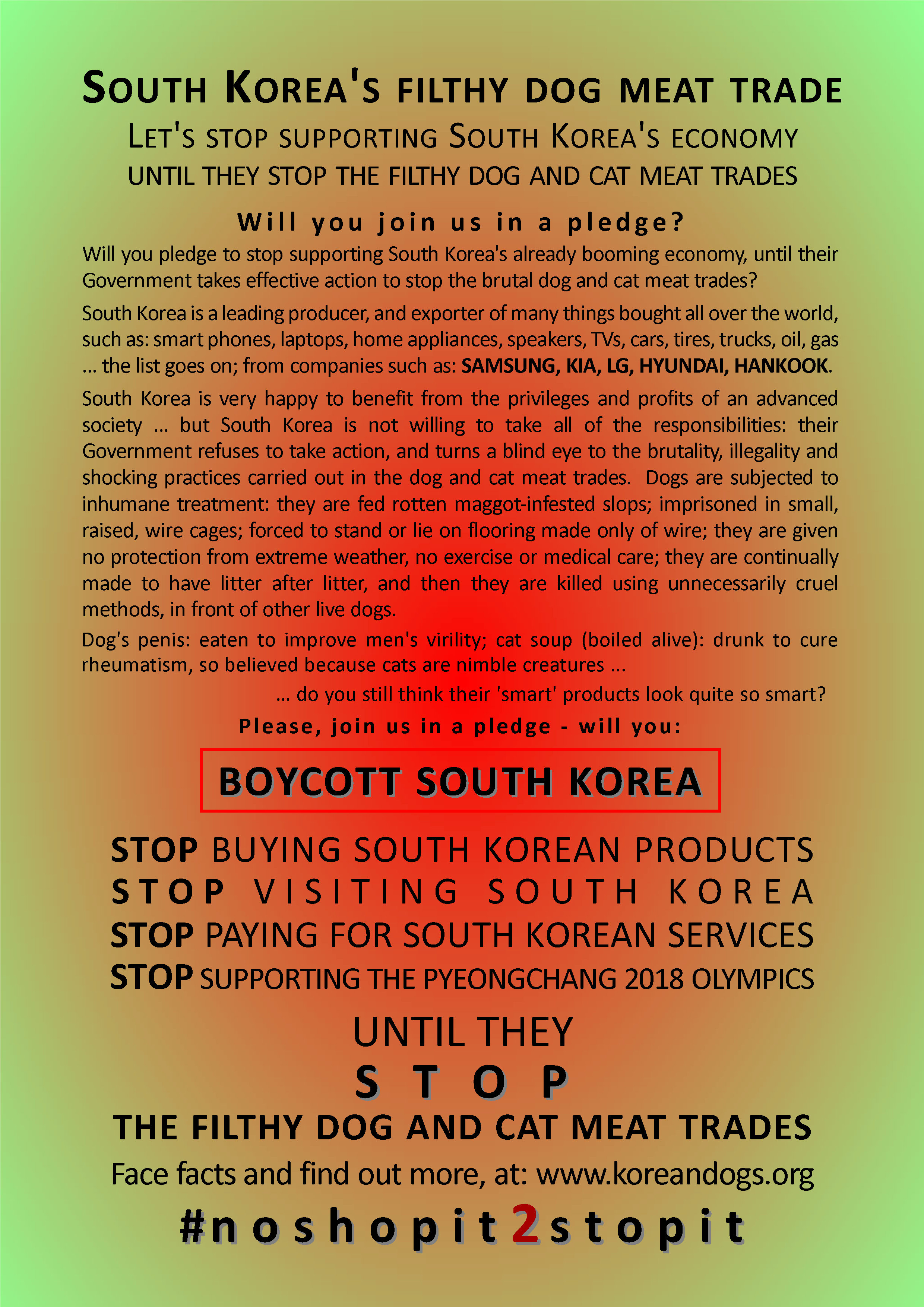 South Korea’s filthy dog meat trade #noshopit2stopit
