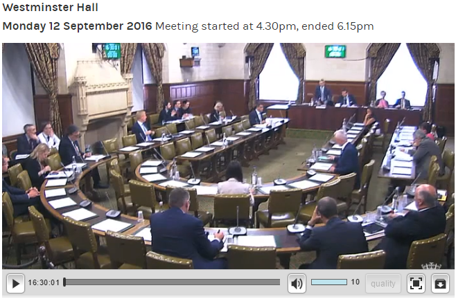 Westminster Hall Monday 12 September 2016 Meeting started at 4.30pm, ended 6.15pm