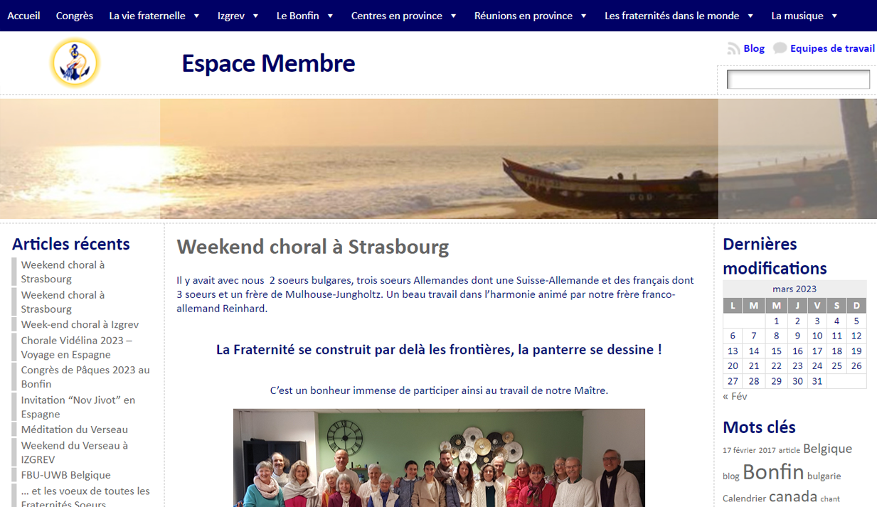 Lien vers l'espace membre