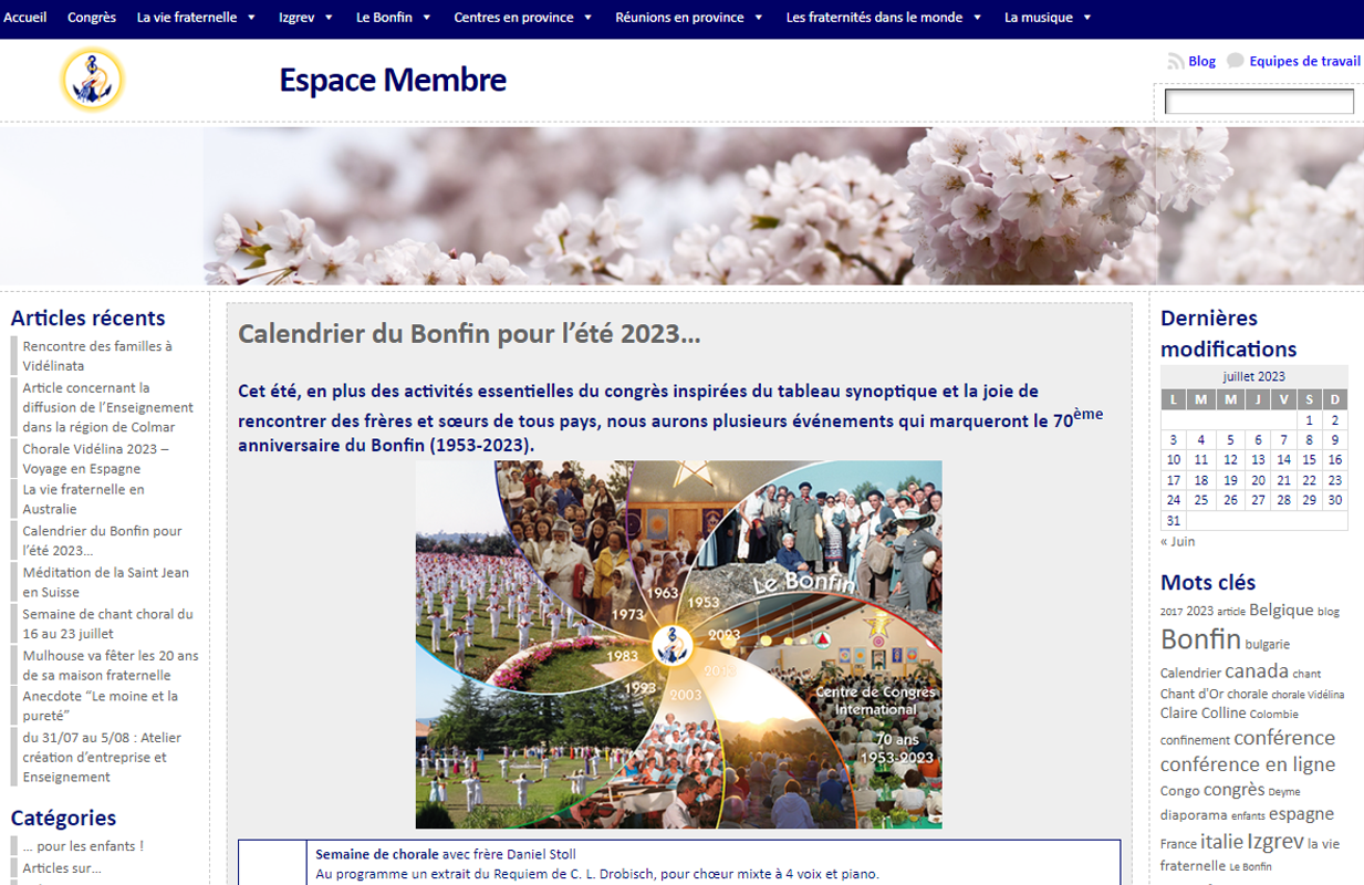 Lien vers l'espace membre