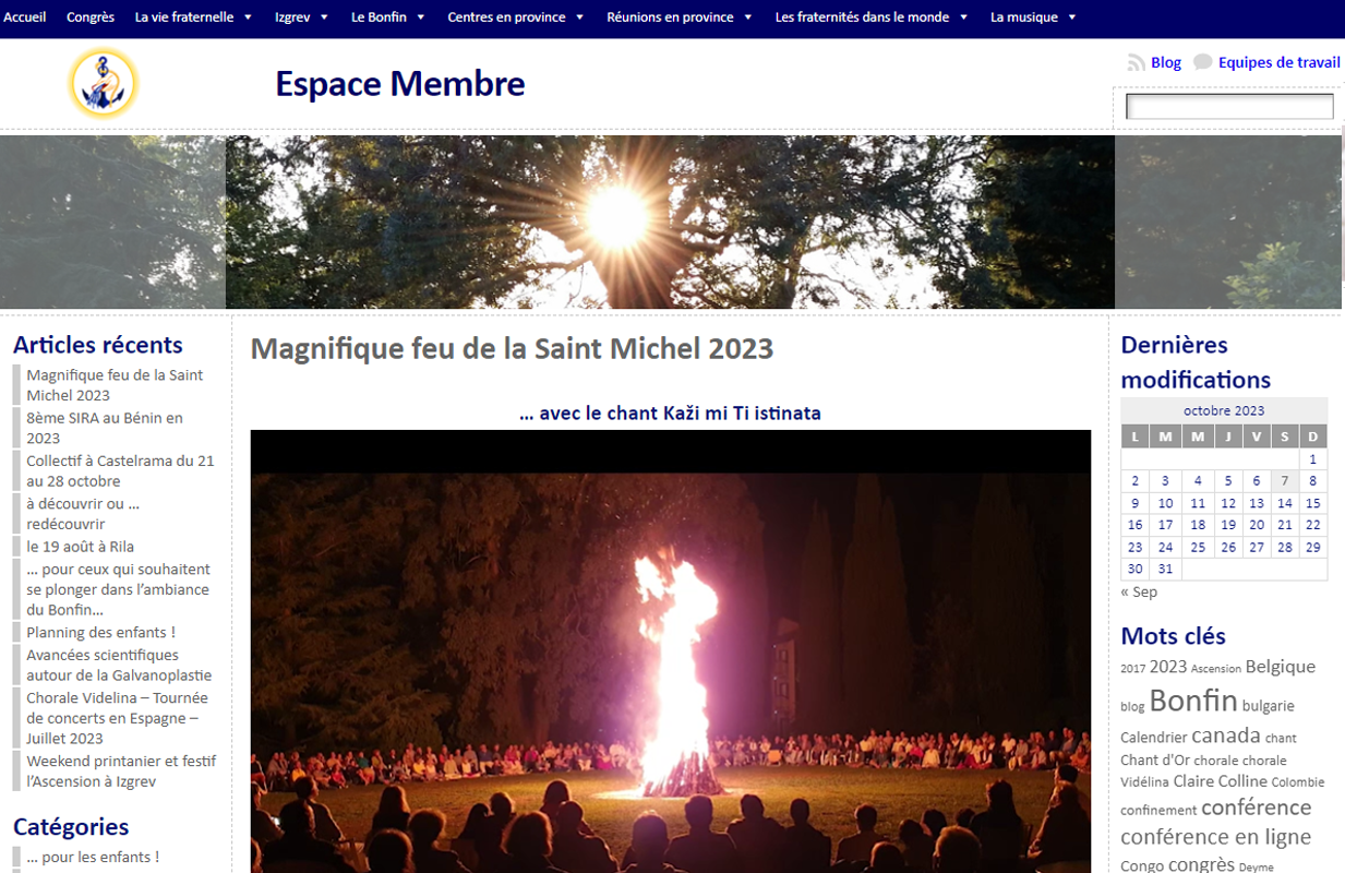 Lien vers l'espace membre