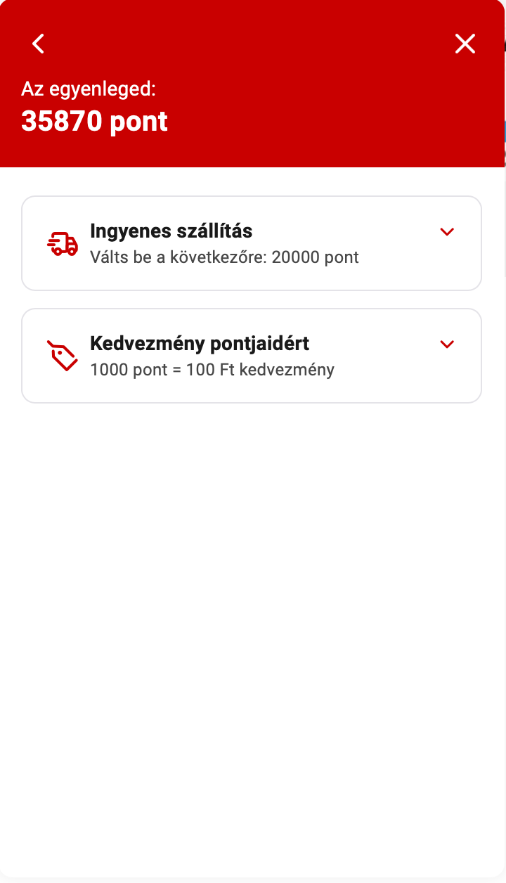 Beváltási lehetőségek: ingyenes szállítás vagy kupon