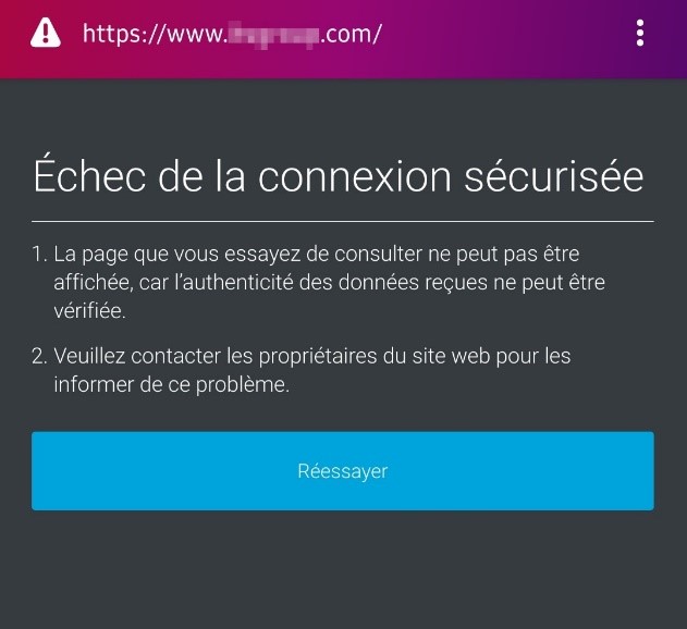 Connexion sécurisée TLS