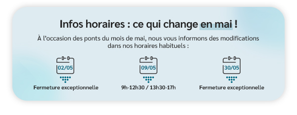 Infos horaires