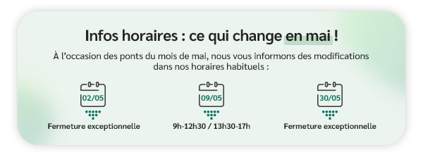 Infos horaires