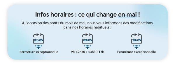 Infos horaires