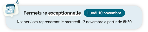 Fermeture exceptionnelle - Lundi 10 novembre