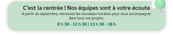 Nouveaux horaires