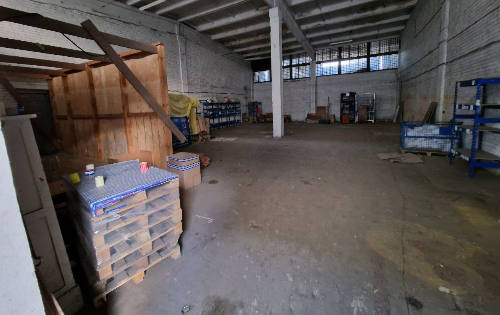 A rented warehouse space