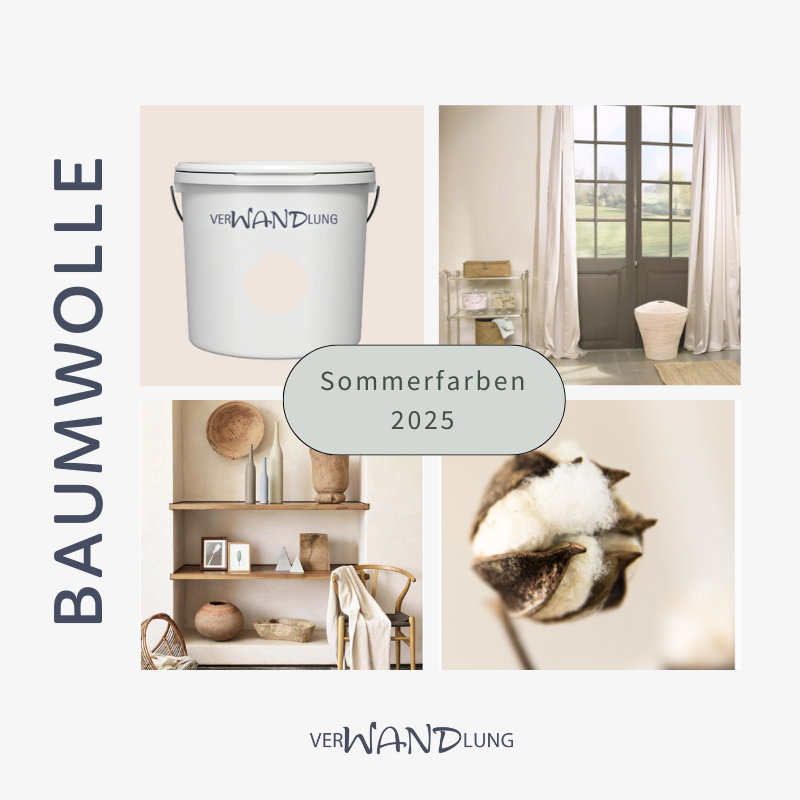 Baumwolle als Wandfarbe, wirkt wie gewebtes Licht