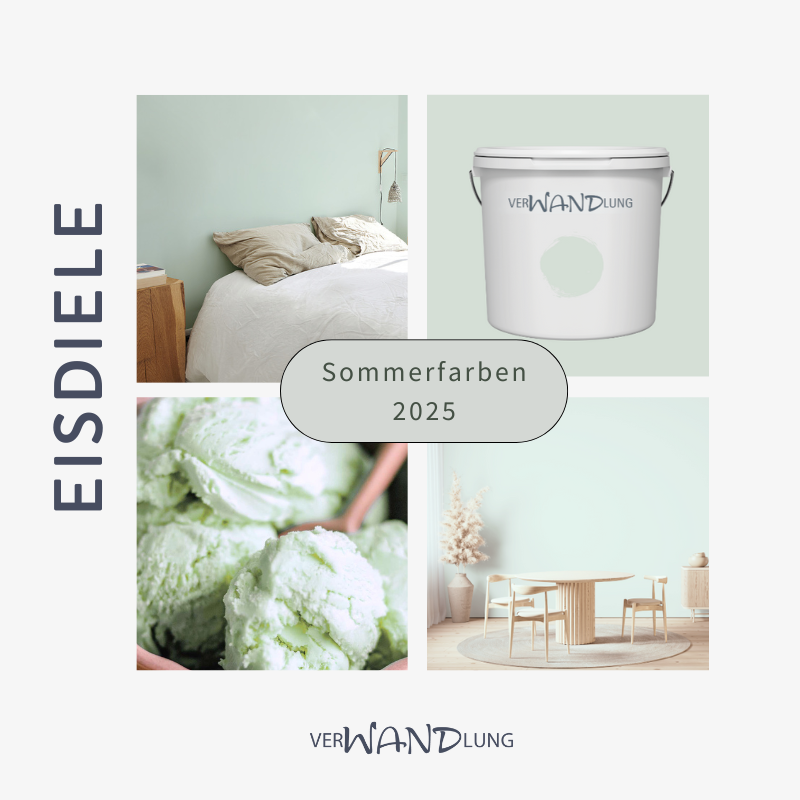 Moodboard Eisdiele als Wandfarbe - frisch und spritzig