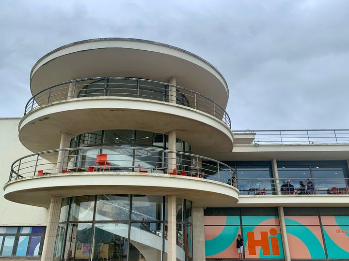 Outside The De La Warr Pavilion in Bexhill