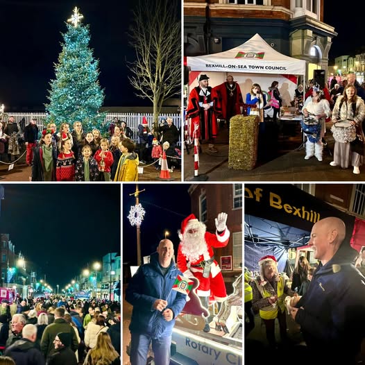 Collage of Bexhill Christmas Lights Switch-On event