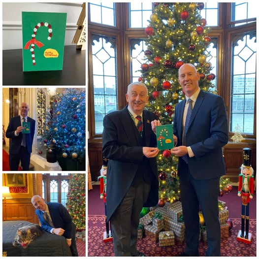 Christmas card competition showcase with the Speaker of the House of Commons