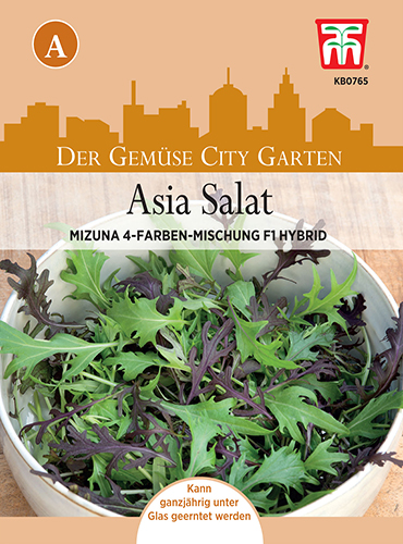 Asia Salat Mizuna 4-farbig