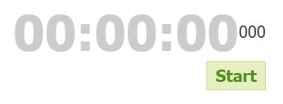 Screenshot einer Stoppuhr mit der Anzeige 00:00:00:000