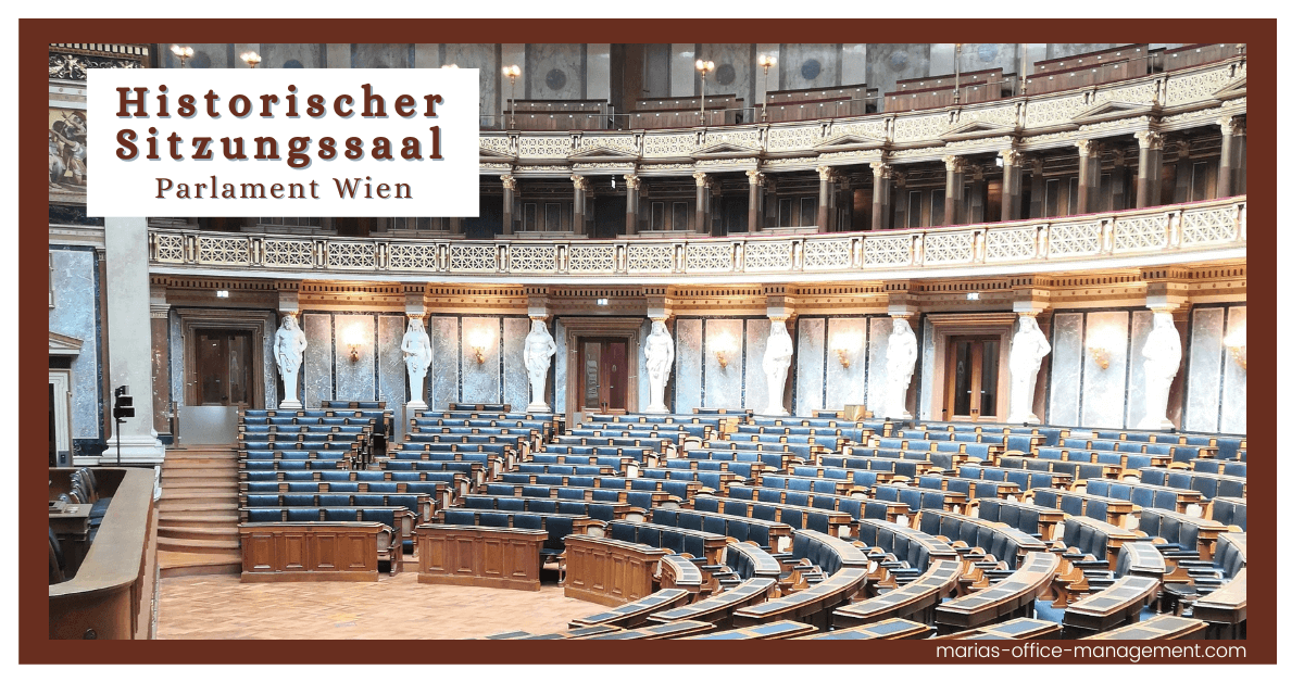 historischer Sizungssaal des Parlaments in Wien