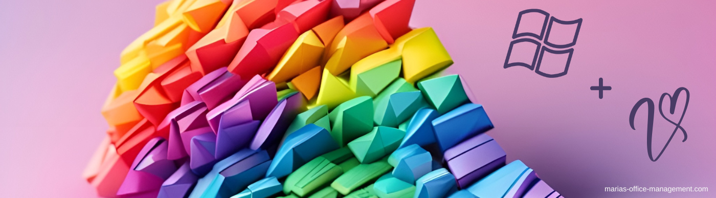 Regenbogen Tastatur - Origami-Stil - 3D / im rechten Bereich zwei Tasten: Windows und V