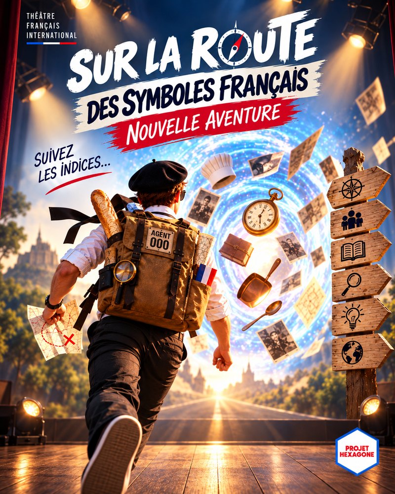 Affiche Sur la route des symboles français