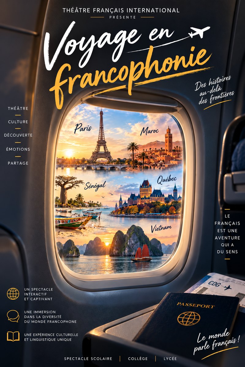 Affiche Voyage en francophonie