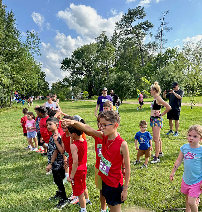 Kids race at the Bayou Bash Relay
