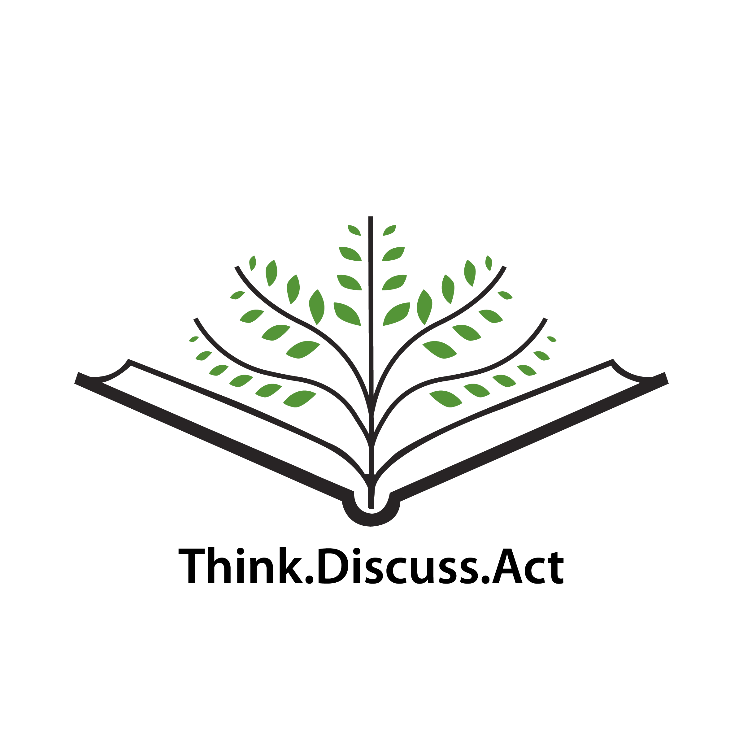 NPC logo of tree springing from an open book